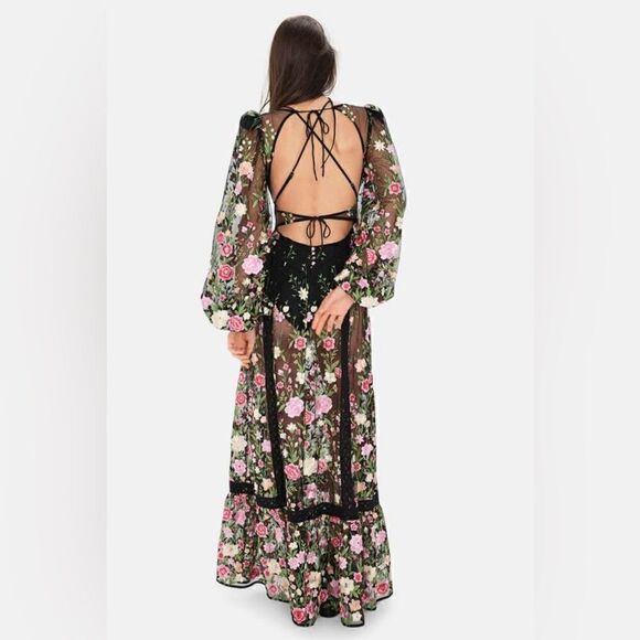 Free People For Love & Lemons Luna Sheer
Floral Maxi Dress /size  XS - Picture 4 of 14